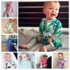 baby boys girls romper bamboo print toddler long sleeve cotton baby sleepsuit bamboo baby romper