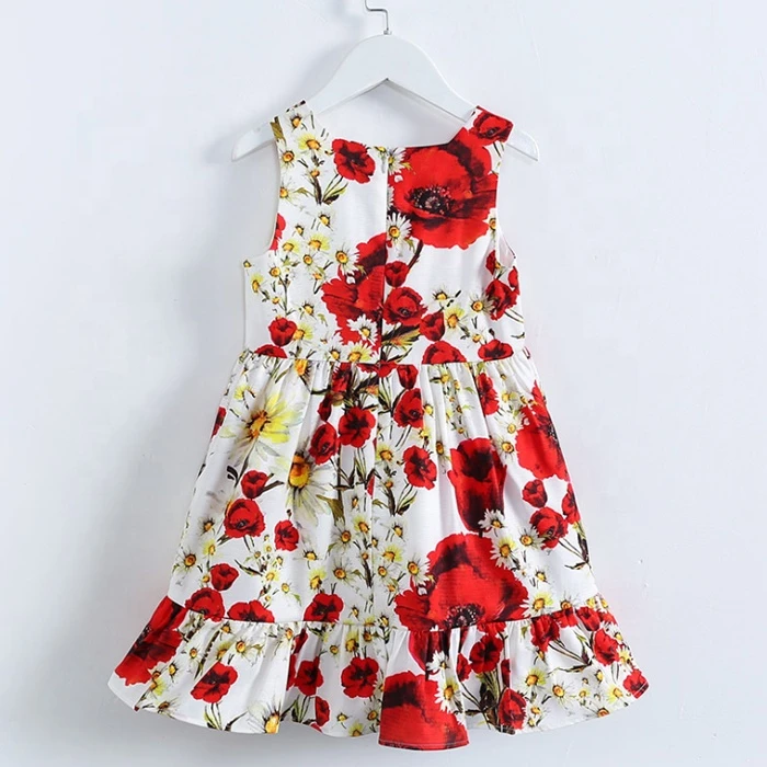 Baby Girl Dress Fashion Summer Girls Skirt Floral Printed Child Baby Dress clothes