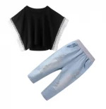 Baby Girls Clothing Sets Spring Autumn Baby Girl Clothes Suits Shawl Jacket+Jeans 2PCS Set