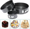 Baking Dishes Set Of 3 Non-stick Cheesecake Pan,Leakproof Round Cake Pan Set,3 Piece 4&quot; 7&quot; 9&quot; Springform Pan