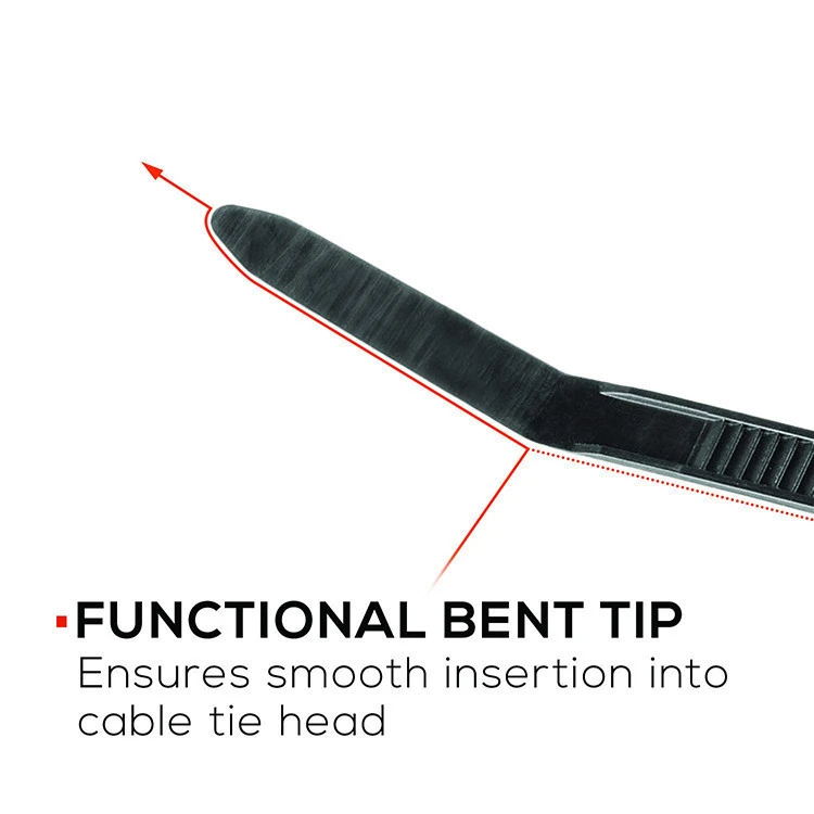 BAOTENG multi color self-locking flexible nylon black custom printed cable tie price