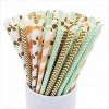 Bar accessories natural biodegradable tea disposable kraft paper material wheat drinking straw for coffee juice
