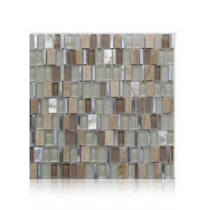 Barana Hot sale glass mix stone mosaic tile for indoor wall decoration