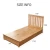 Import Basic Design Rubber Wood Storage Bed Home Furniture Natural Wooden Beds Eco-friendly Classic Can Store Clothes from South Korea