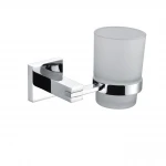 Bathroom Design Wall Mounted Single Glass Towel Shelf