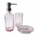 Import Beautiful outlook customized design pink /purple/blue/dark blue Glass bathroom accessory set wholesale from China