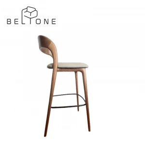 Beltone Custom wholesale Modern Solid Wood Dining Bar Stool High Chair Loft Bar chair