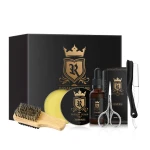 Best Beard Growth 100% Natural Ingredient Beard Oil And Wash Spampoo Shaving Gel Aftershave Balm Men Beard Kit Set Custom Log0