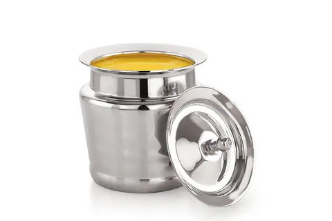 Best Quality Stainless Steel Ghee Pot, Oil Pot, Ghee Storage Container, Ghee Serving Container 250 ml Kitchenware Steel Utensils