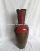 Best selling High quality eco friendly Decorative vase in bamboo lacquerware in red-grey from Vietnam