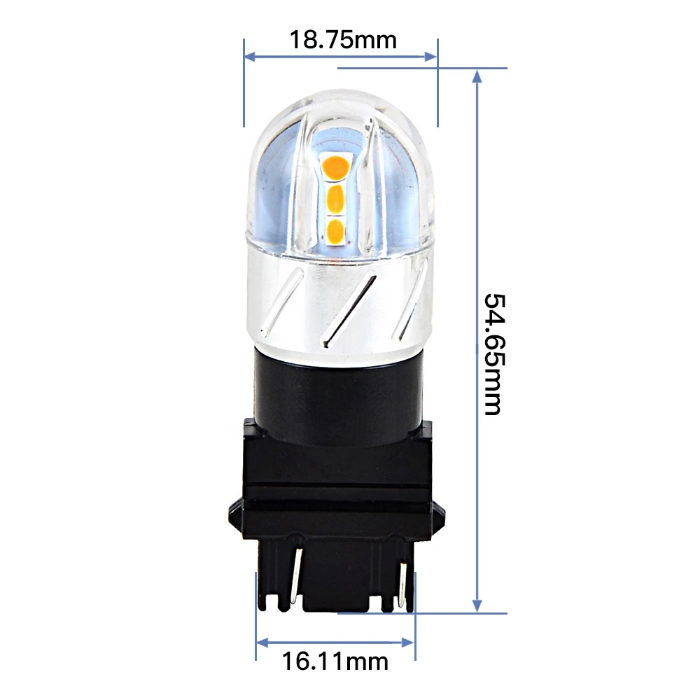 Bevinsee 3157 LED Bulbs 12V Yellow Motorcycle Turn Signal Parking Light