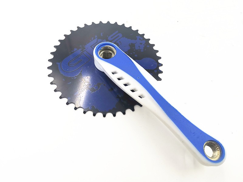 BICYCLE CHAINWHEEL AND CRANK CP COLOR 170MM 38T 36T  FIX BIKE