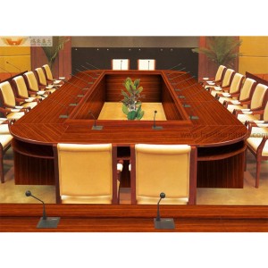 Big wooden government office double U shape tables and chairs u-shaped wooden conference table set