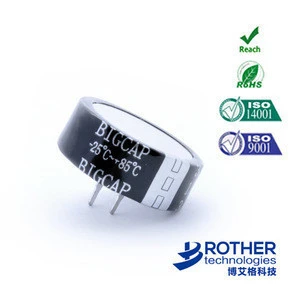 BIGCAP Brand 85C High temperture button type super capacitor 5.5V 0.22F/0.33F/0.47F/1F