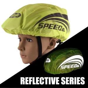 Bike Helmet Cover with Reflective Strip, High Visibility Waterproof Cycling Road Bicycle Ride Gear Dustproof Breathable