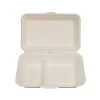 Biodegradable  2 divided sugar and bamboo fiber  HC-002  disposable lunch box tableware