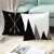 Import Black and white crown printed pillow cover throw pillow case cushion cover with zipper from China