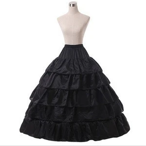 black color wedding dress crinoline underskirt