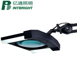 black Electro-Static discharge test equipment machine tool working led illuminated lighted magnifier ESD magnifying lamp