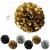 Import Black Gold Birthday Party Decoration Supplies Paper Flower Ball Latex Balloon Set Party Decoration Balloons from China