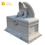 Black granite monuments angel tombstone YL-R485