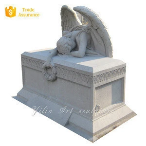 Black granite monuments angel tombstone YL-R485