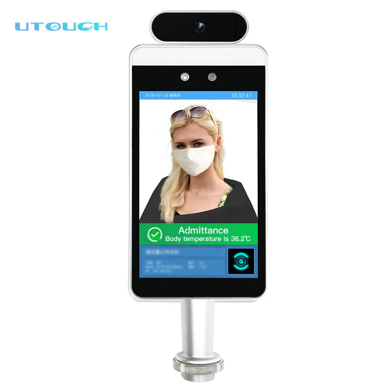 Body temperature screening instrument face recognition biometric time attendance system