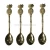 Import Brass Short Bar Spoon With Brass Embossed Star Ended Handmade Handle Bar Accessories from India