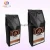 Import BRC Standard zipper food packaging kraft paper flat square block bottom coffee bag with one way valve plastic packing bags from China