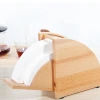 Brown Color Wooden Filter Paper Rack Hand Drip Coffee Filter Paper Storage Holder