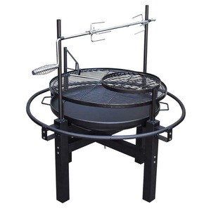 BSCI Large Heavy Charcoal Grill and Fire Pit with Rotisserie