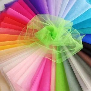 Bulk price polyester 100 yards mesh fabric tulle roll wholesale