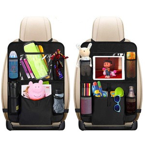 Car Back Seat Organizer Kids - Car Organizers Covers Protectors with Touch Screen Tablet Holder Large Storage Pockets