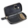 Car Keychain Key Holder Bag Wallet Cover Six Key Hook Zipper Case with Card Holder