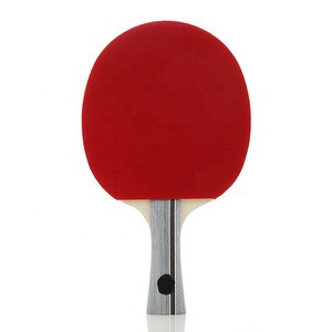 Carbon Fiber Sponge Silicone Rubber 7 Ply Long Short Handle Rackets Table Tennis Ping Pong Paddle Set