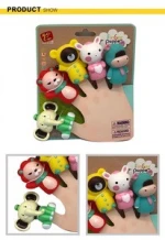 Cartoon animals set technology kids hand finger puppet toys