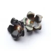 carved shell flower Factory black mother of pearl carved flower shell natural flower shell accessories
