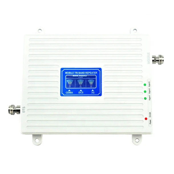 CDMA 850mhz + DCS 1800mhz + WCDMA 2100mhz triband 3G mobile cellphone signal booster repeater