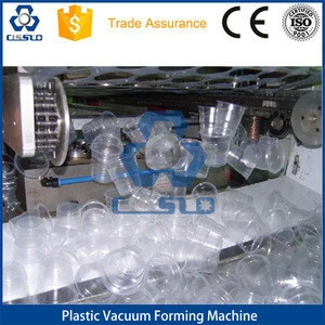 CE STANDARD GOOD QUALITY VACUUM FORMING PLASTIC CUP MAKING MACHINE