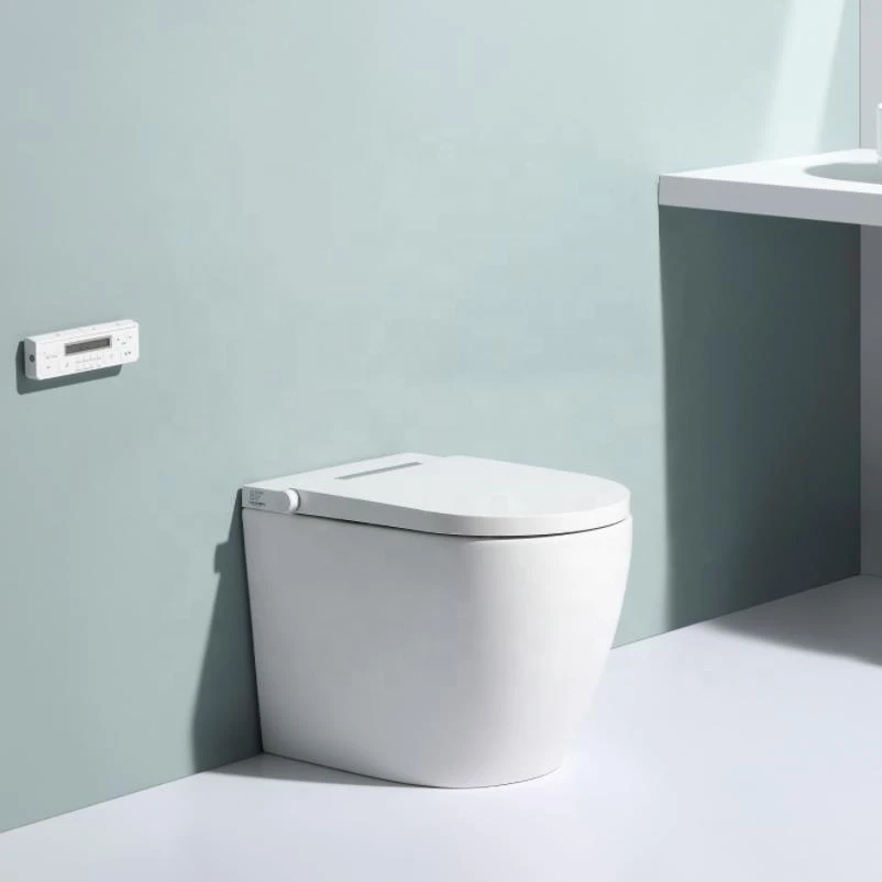 ceramic one piece commode intelligent tankless smart toilet with bidet