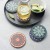 Import Ceramic Set of 6 Tabletop Protection Mat Absorbing Round Ceramic Stone Coasters With Cork Base from China