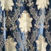 CF0757A Modern pearl beaded floral embroidery jacquard sofa cushion cover fabric