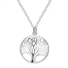 Charming Fairy Female Favor Silver Plated Tree Of Life Pendant