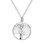 Charming Fairy Female Favor Silver Plated Tree Of Life Pendant