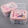 Cheap 30pcs personalized mini travel sewing kit set diy  needle kit with plastic box