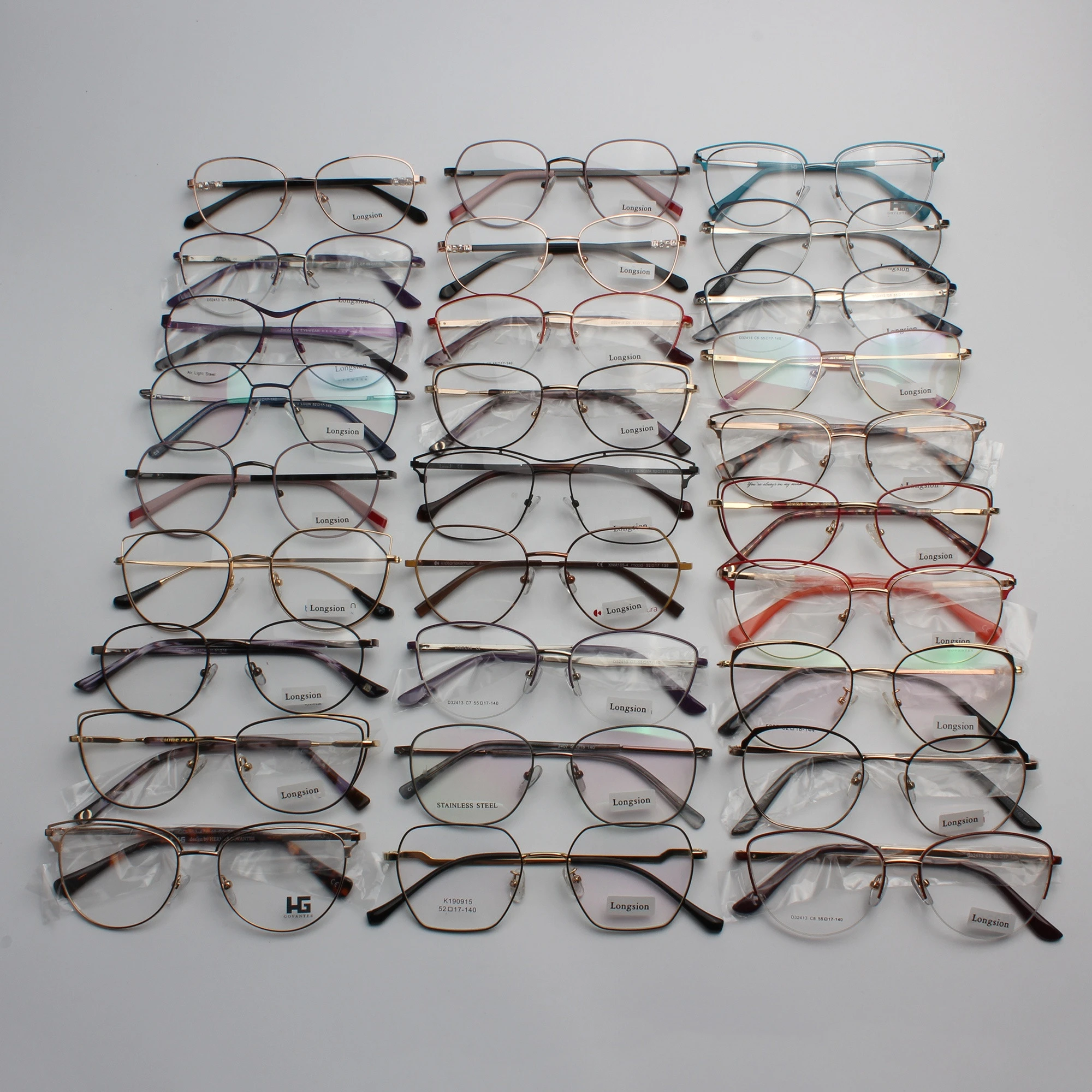Cheap assorted Eyeglasses frames metal stock ready optical glasses frames for shop