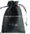 Import cheap black PU leather drawstring pouch bag from China