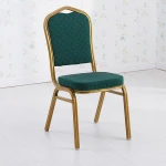 Cheap modern outdoor garden events stackable banquet wedding hotel chair metal frame fabric chair