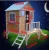 Import Cheap prefab houses In the garden Can storage with a slide wooden playhouse from China