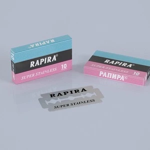 Cheap price factory quality stainless steel double edge razor blades shaving blades platinum Rapira Classic